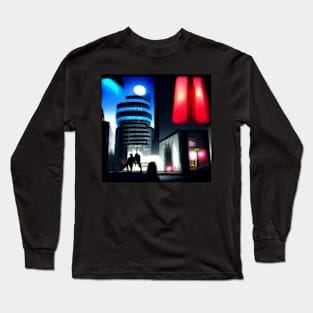 night in modern city Long Sleeve T-Shirt